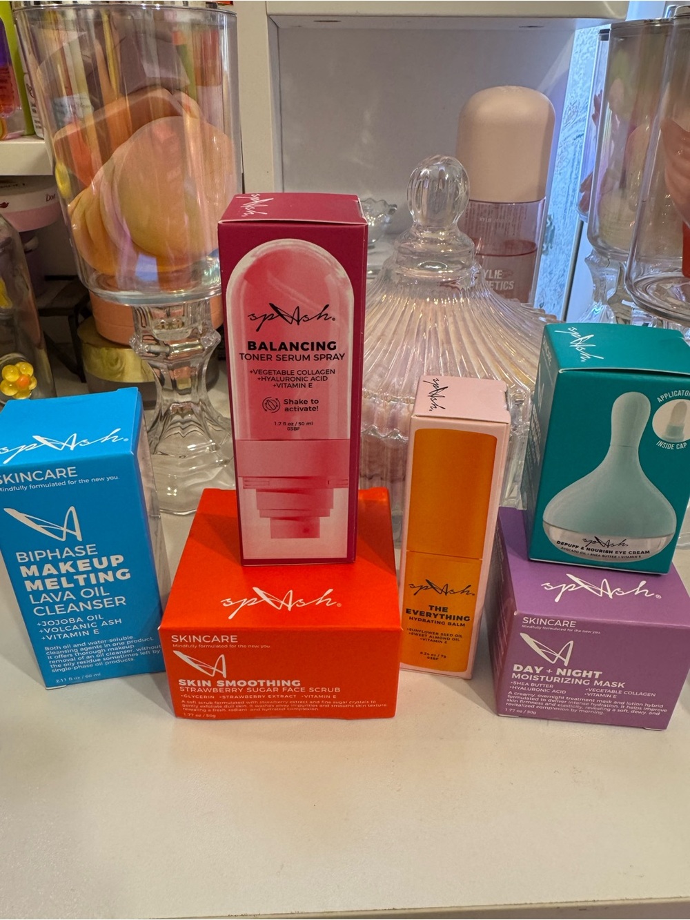 SpaAsh Skincare Set - Multicolor Packaging (Blue, Pink, Orange, Teal, Purple)